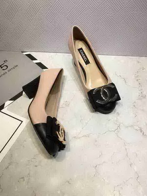 CHANEL Shallow mouth Block heel Shoes Women--030